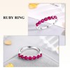 AGRULE Ruby Ring, Wedding Rings for Women, 925 Sterling Silver