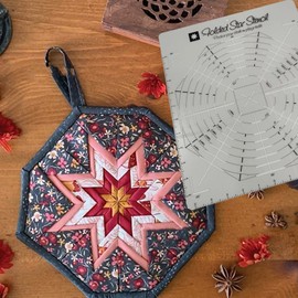 1 Pcs Folded Star Guide Stencil Sewing Quilting Template for Fabric Patchwork Plastic Template DIY Bowl Comfortable Suit for Any Pattern