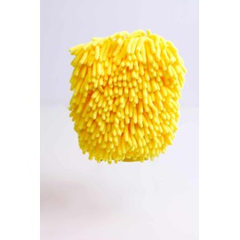 Guante de Microfibra para Limpieza de Auto, Azul, Ultra Suave y Absorbente, Diseo Tipo Manopla, Ajuste Universal, Wash Mitt Premium (Amarillo)