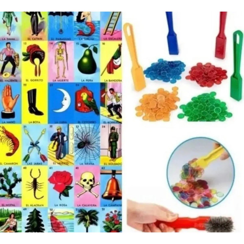 Pala Con Iman Fichas Para Loteria Mexicana Bingo Poker