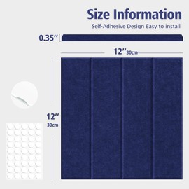 YODOYO Felt Bulletin Board Tiles 15 Pack Large Office Pin Board for Wall 60×35 Inch Information Board