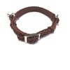 chocolate Brown side pull hackamore with a whoa bitless bridle