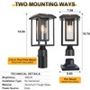 SCNYCUL Solar Lamp Post Lights for Outdoor with Pier Mount