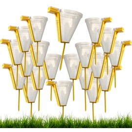 Pro Irrigation Catch Cups Extremely Calibration Outdoor Accurate Tool for Green Lawn Rain Sprinkler Gauge, 3.5" Collection Container Wide Mouth, Water Garden, Rain, Measuring (Pro 20 Pack)