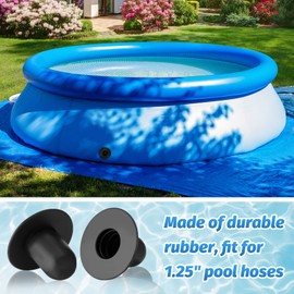 Bigmeta Pool Plugs for Above Ground Pool- 2pcs Pool Stopper Plugs Pool Filter Pump Hole Plugs Fit for Intex Coleman Bestway Pool Replacements& Accessories(Black)