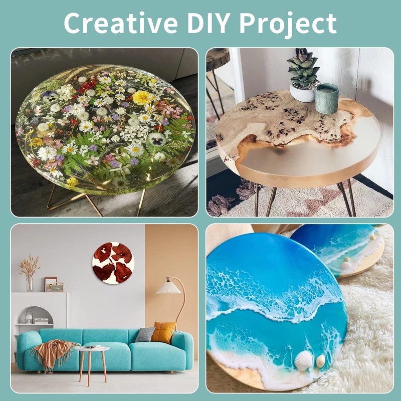 Extra Large Resin Table Mold 14 Inch Round Silicone Epoxy