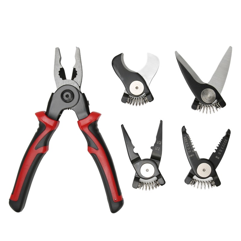 Wire Cutters Tool Steel 5 Replaceable Heads Anti Slip TPR