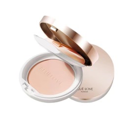 BLUE LOVE Face Finishing Pressed Powder, Lightweight Matte Setting Powder Foundation Compact, Shine & Oil Free Face Sets Makeup, Longwear Medium- Full Coverage with Flawless Finish (Natural)
