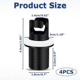AONAYO Pack of 2 dinghy valve adapters, sup adapter, sup valve adapter, kayak pump valve adapter, inflatable boat valves hose adapter plug, sup pump adapter, reusable, for air valve