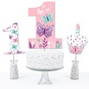 Big Dot of Happiness 1st Birthday Beautiful Butterfly - Floral