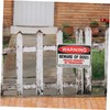 SUPVOX 2Pcs Beware of Dog Sign Durable Iron Warning Sign