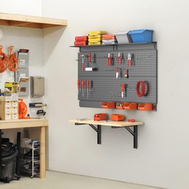 Heavy Duty Wall Mounted Folding Workbench, Collapsible Wall Table