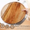 Kigley 4 Pcs Acacia Wood Lazy Susan Organizers Lazy Susan