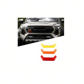 Insignias decorativas de rejilla tricolor para Toyota Tacoma 2024-2027, inserto frontal de rejilla TRD, moldura de parrilla de ABS, cubierta de tira de emblema para Tacoma, accesorios, derecha