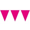 Bunting Cerise 10 metres long with 15 Flags, Triangle, Plastic