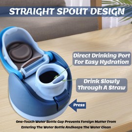 Replacement Cap for Owala Freesip,One Button Water Bottle Top Lid Compatible with Owala Cup 16oz 24oz 32oz 40oz, BPA-Free Replacement Lid Accessory for Owala Free Sip (Dark Gray)