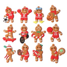 Set of 12 Christmas Tree Hanging Decorations Set, Gingerbread Man Pendant Christmas Decoration Christmas Tree Decoration Pendant, for Christmas Tree Decorations, Hanging Ornaments