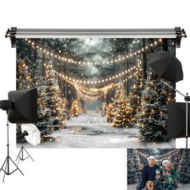 Kate 10x6.5ft/3x2m Christmas Backdrop Xmas Tree Twinkling Lights Photo Background Photography Studio Props
