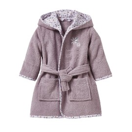 Vertbaudet Girls' Baby Bathrobe "Flower Magic" Oeko-Tex, Purple