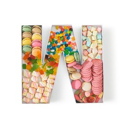 Soul & Lane Fillable Cardboard Letter Box for Charcuterie and Candy, Paper Mache Décor Tray for Birthday Parties, Weddings - Letter W