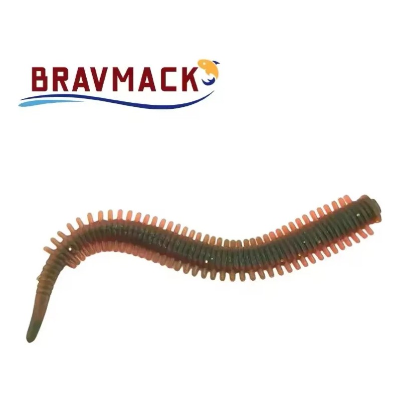 Señuelo Suave Bravmack Gusano 10 Pzas 8 Cm
