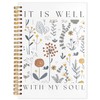 SNNDER Floral Christian Notebook, Prayer Journal, Hardcover Spiral Notebook 5.5x8.3