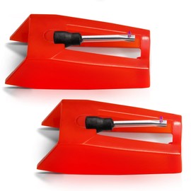 Betus Record Player Needle Replacement 2 Pack – Red Diamond Turntable Stylus Replacement Needle for Enhanced Audio – Universal Fit for Crosley, ION, Victrola, Phonographs, Boytone