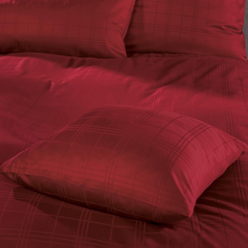 Erwin Müller Passau Bed Linen Mako Damask Red Size 135