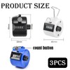YREYBN 3 Pcs Hand Tally Counters, 4-Digit Number Count Clicker