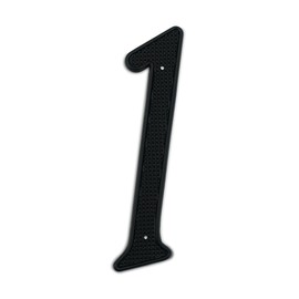 HASWARE House Number 4 inch (10 cm) Address Numbers Stylish Door Alphabet Plaque Street Home Decor Zinc Alloy (1, Black)