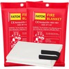 FATOK Kitchen Fire Blanket for Home Safety 2 Pack Emergency