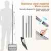 10in Wide Stainless Steel Chicken Poop Scooper with Adjustable Handle,36"-62"