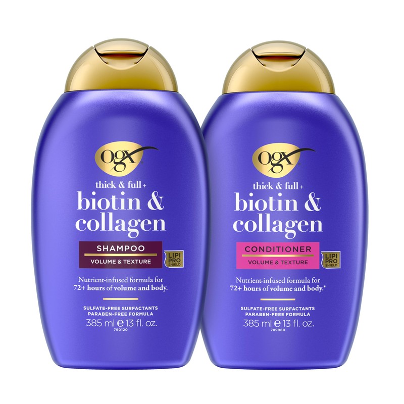 OGX Biotin & Collagen Set, Shampoo & Conditioner, 13 Ounces