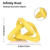 LCCCK Infinity Knot Sculpture Yellow Knot Decor Object, Abstract Knick