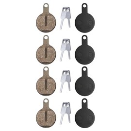 4 pares de pastillas de freno de disco de bicicleta de resina semimetálicas con resortes de sujeción compatibles con Tektro Novela Lyra