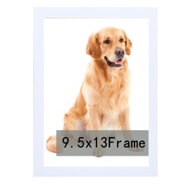 RUN HELIX 9.5x13 Picture Frame, 9.5 x 13 Picture Frame for Wall Decoration, Classic Minimalist Style Suitable for Decorating Houses, Offices, Hotels 1 Pack White