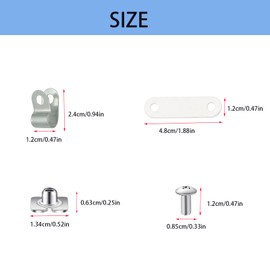 Fortunemee Football Helmet Repair Kit, Hockey Helmet Hardware Kit, Hardware for Universal Baseball Softball Facemask, R Shape Football Visor Clips Screws Nuts with Rubber Gaskets