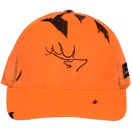 EDTREK Performance Trucker Breathable Mesh Hunting Cap - Timber Camo Hat and Blaze Orange Hunting Hat - Blaze Orange