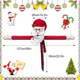 TANCUDER Snowman Christmas Tree Topper Christmas Snowman Top Snowman Hugger Christmas Tree Topper Christmas Tree Decoration for Christmas, Winter Party, Holidays, Family Activities