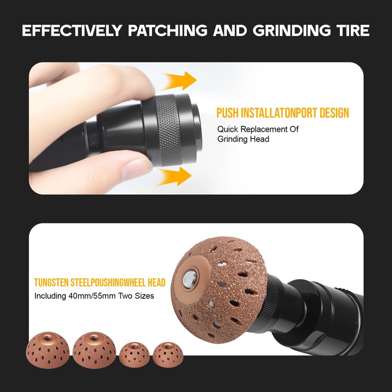 Air Tire Repair Polish Patch Tools – 2500 RPM Low-Speed
