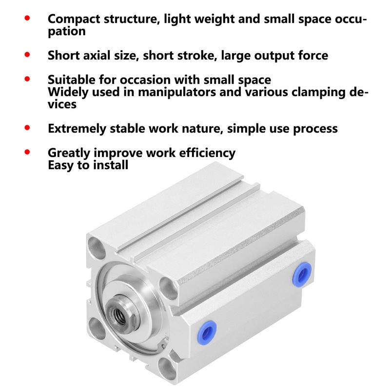 Pneumatic Air Cylinder Thin Double Action Aluminium Alloy Industrial Supplies