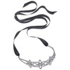 INC International Concepts I.N.C. Silver-Tone Pavé Hair Band with Satin