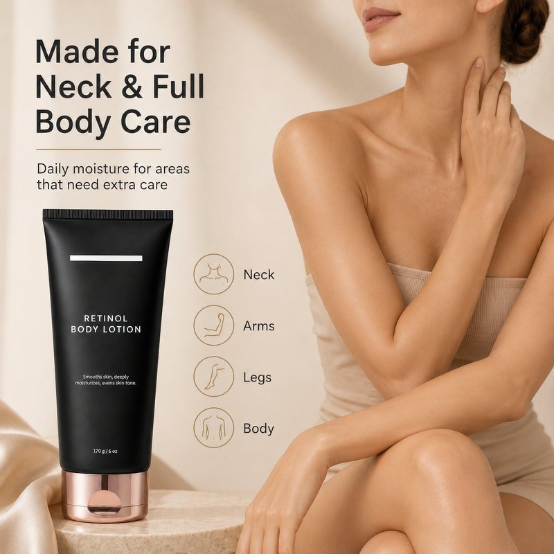 Retinol Body Lotion, Firming Body Cream for Crepey Skin, 170g/6