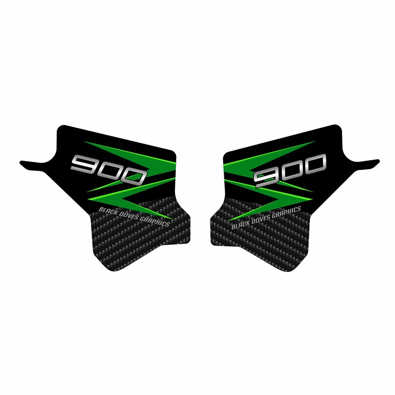 3D Door Sill Plate Sticker Compatible with/Replacement for Kawasaki Moto