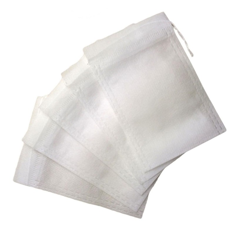 BIUDECO Loose Tea Bags Drawstring 100 Pack Non-Woven Tea Filter