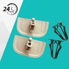 MUZHINAN 2 pcs Beige Tan Sun Visor Clips for Ford