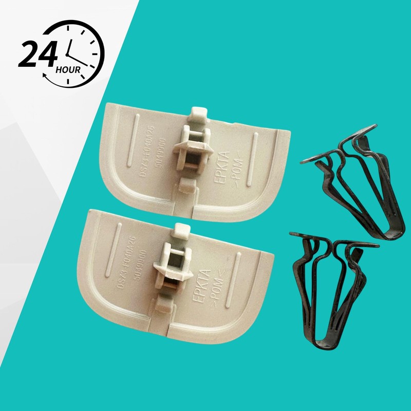MUZHINAN 2 pcs Beige Tan Sun Visor Clips for Ford