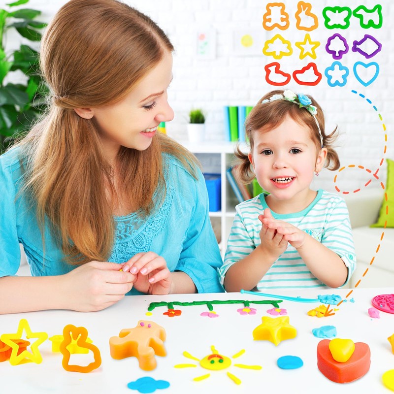 20 Pcs Play Doh Tools Set – Animal Shape Cutters,