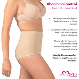New Form - iMom Panty Faja Postparto Vientre Ajustable Fajas Postparto Ropa Interior, para Mujer Modeladora de Figura Faja Postparto Cesarea Tela de Compresión Calzon Faja Color Nude, 2XL