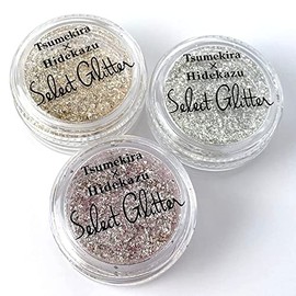 It shines brightly. TSUMEKIRA x HIDEKAZU Nail Glitter Set of 3 《Moon Gold》《Shine Silver》《Sparkle Pink》